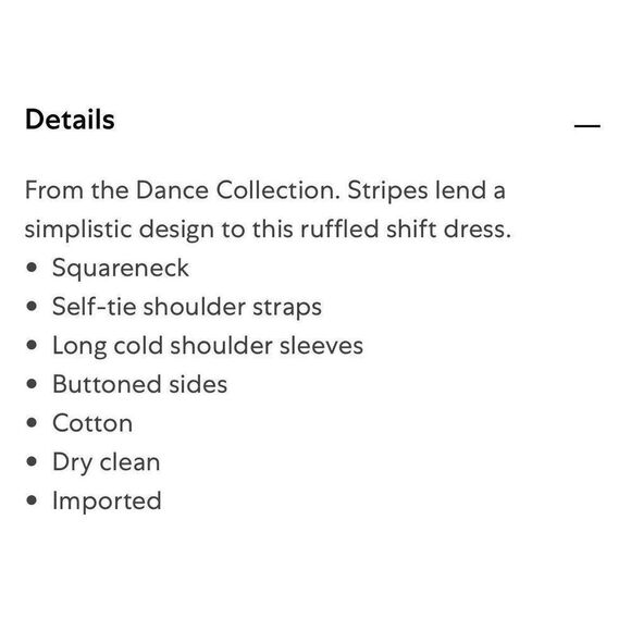 BAUM UND PFERDGARTEN Women Arina Stripe Cold-Shoulder Shift Dress NEW Sz 36 US 6 - Picture 5 of 16